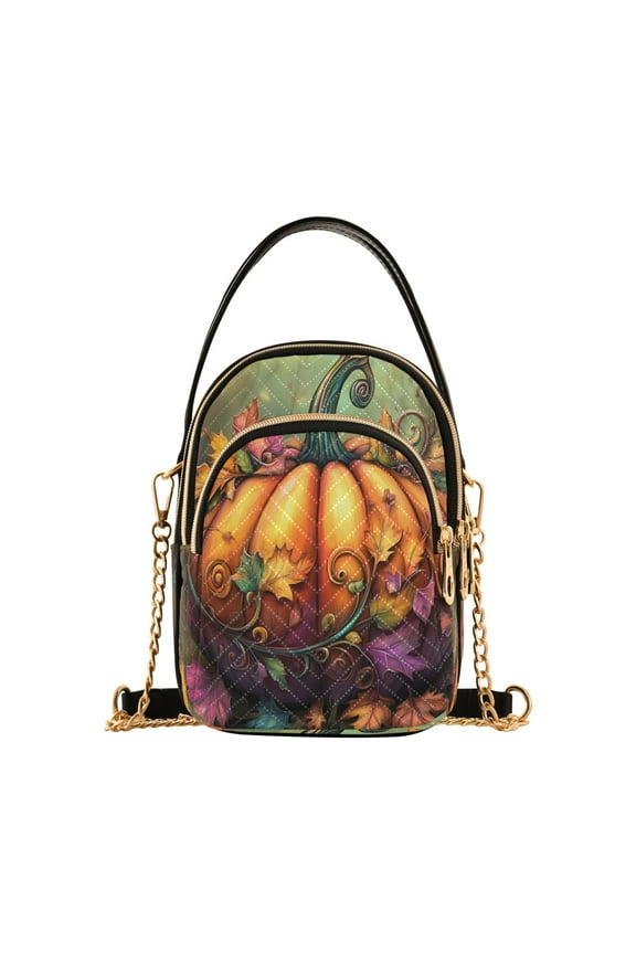 Cross Body Fashion Shoulder Waist Purse Bags Fall Pumpkin Pocket Handbags