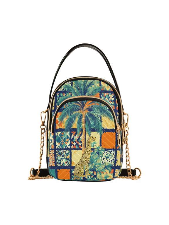 Cross Body Fashion Shoulder Waist Purse Bags Summer Ceramic Tile Pattern Pocket Handbags