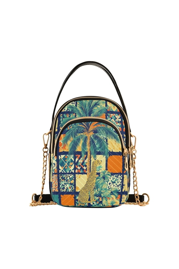 Cross Body Fashion Shoulder Waist Purse Bags Summer Ceramic Tile Pattern Pocket Handbags