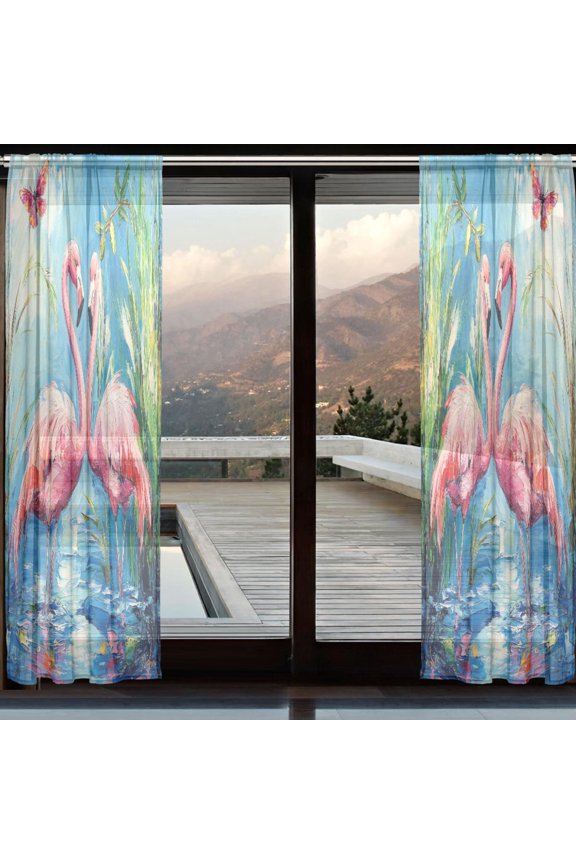Curtains 110/118 Inch Long French Curtains Love Among The Lilies Print For Farmhouse Bedroom Curtains Window Curtain Set 2