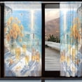 thumbnail image 1 of YAZAOO Curtains 110/118 Inch Long French Curtains Sunny Ocean Retreat Print For Farmhouse Bedroom Curtains Window Curtain Set 2, 1 of 4