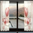 thumbnail image 1 of YAZAOO Curtains 110/118 Inch Long French Curtains Valentines Day Painting Print For Farmhouse Bedroom Curtains Window Curtain Set 2, 1 of 4