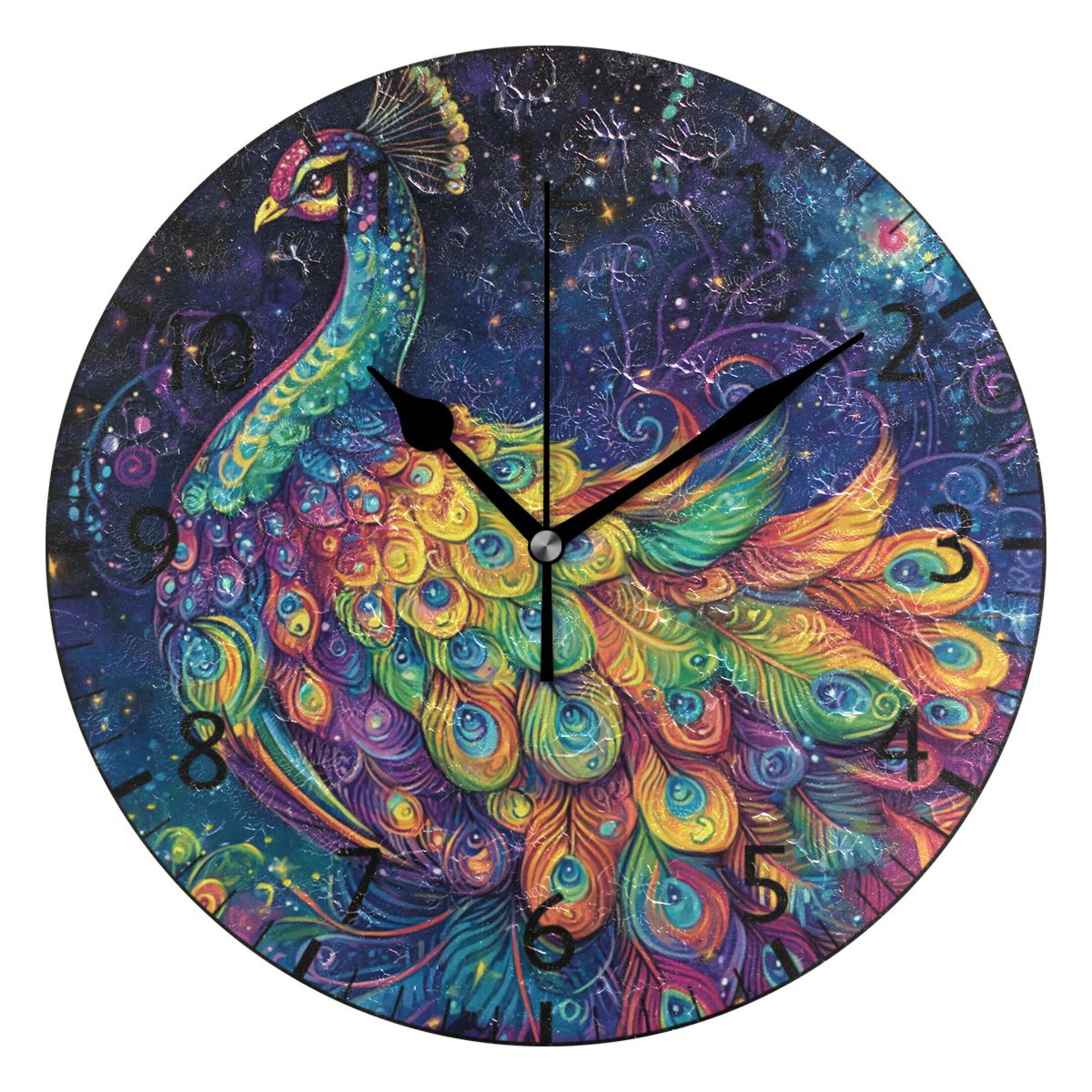 YAZAOO Decorative Wall Clock Size：25cm Celestial Beauty Design Pattern ...