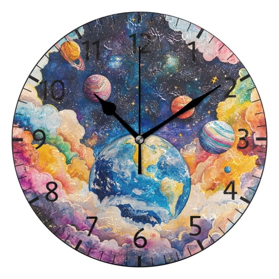 YAZAOO Decorative Wall Clock Size：25cm Celestial Dance Design Pattern Clock