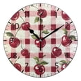 thumbnail image 1 of YAZAOO Decorative Wall Clock Size：25cm Cherry Delight Design Pattern Clock, 1 of 10