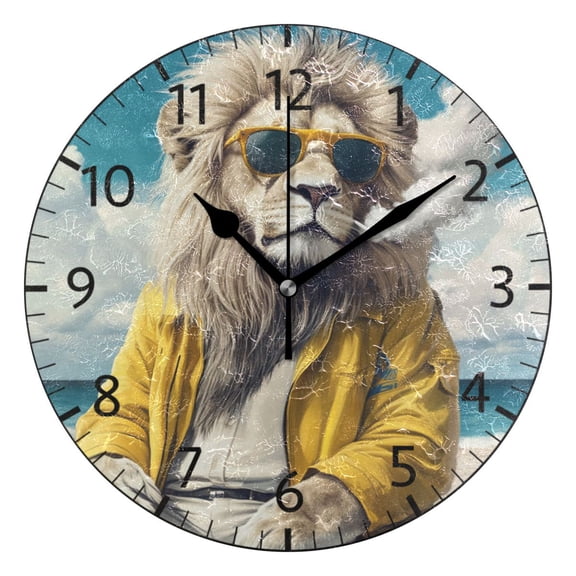 YAZAOO Decorative Wall Clock Size：25cm Chill Vibes Only Design Pattern Clock