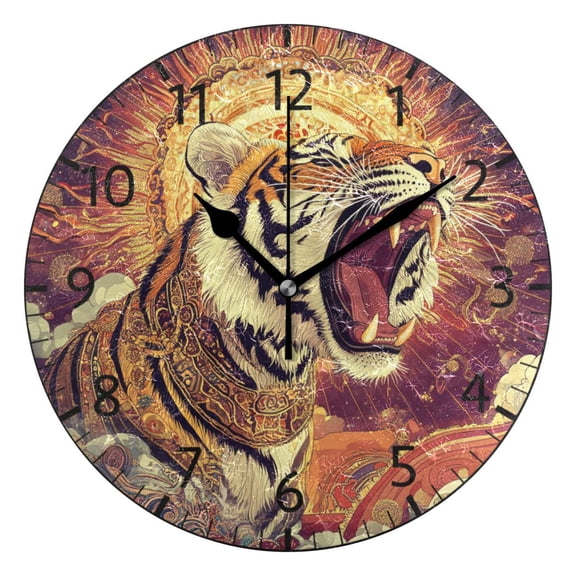 YAZAOO Decorative Wall Clock Size：25cm Cosmic King Design Pattern Clock