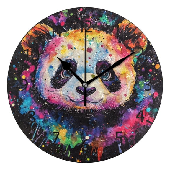 YAZAOO Decorative Wall Clock Size：25cm Cosmic Reflection Design Pattern Clock