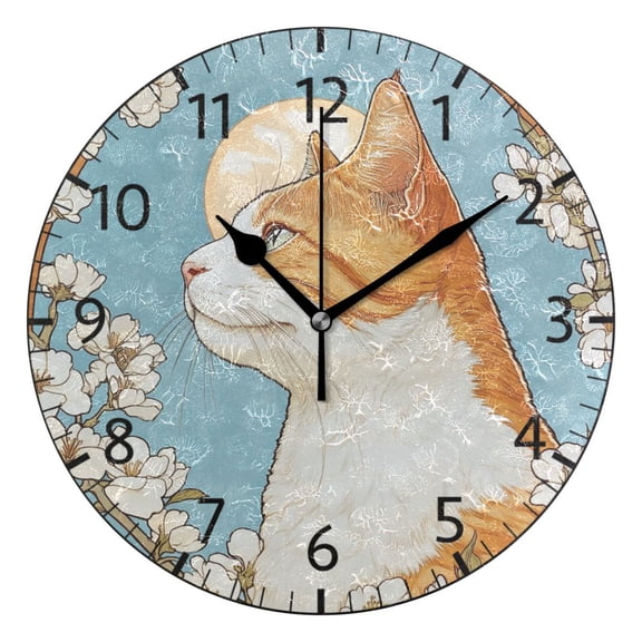 YAZAOO Decorative Wall Clock Size：25cm Ethereal Gaze Design Pattern Clock