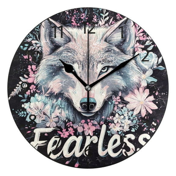 YAZAOO Decorative Wall Clock Size：25cm Fearless Spirit Design Pattern Clock