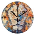 thumbnail image 1 of YAZAOO Decorative Wall Clock Size：25cm Fiery Majesty Design Pattern Clock, 1 of 10