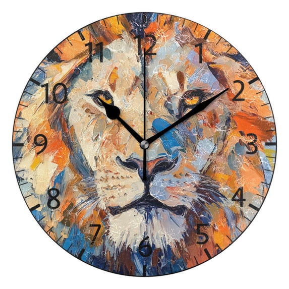 YAZAOO Decorative Wall Clock Size:25cm Fiery Majesty Design Pattern Clock