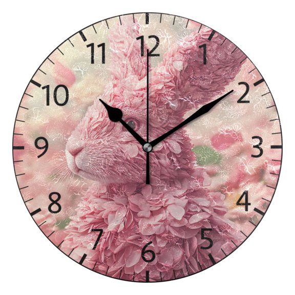 YAZAOO Decorative Wall Clock Size:25cm Floral Dream Design Pattern Clock