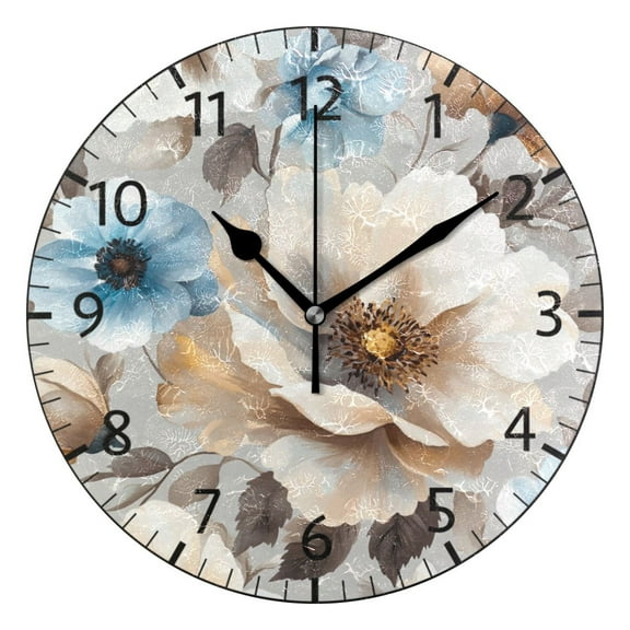 YAZAOO Decorative Wall Clock Size:25cm Fluttering Heart Symphony Design Pattern Clock