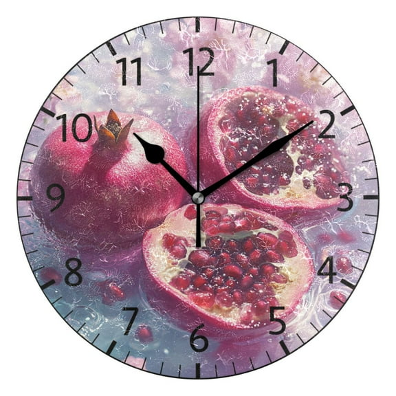 YAZAOO Decorative Wall Clock Size:25cm Fruity Elegance Design Pattern Clock