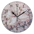 thumbnail image 1 of YAZAOO Decorative Wall Clock Size：25cm Harmony in Bloom Design Pattern Clock, 1 of 10