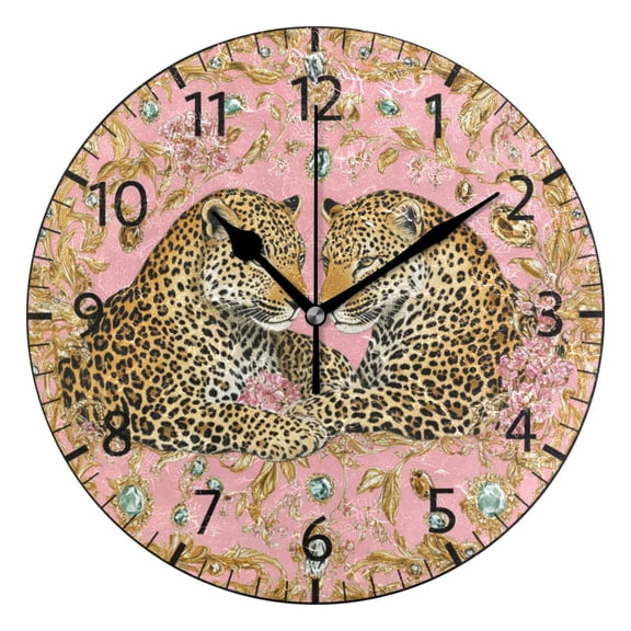 YAZAOO Decorative Wall Clock Size：25cm Jewel-toned Love Design Pattern Clock