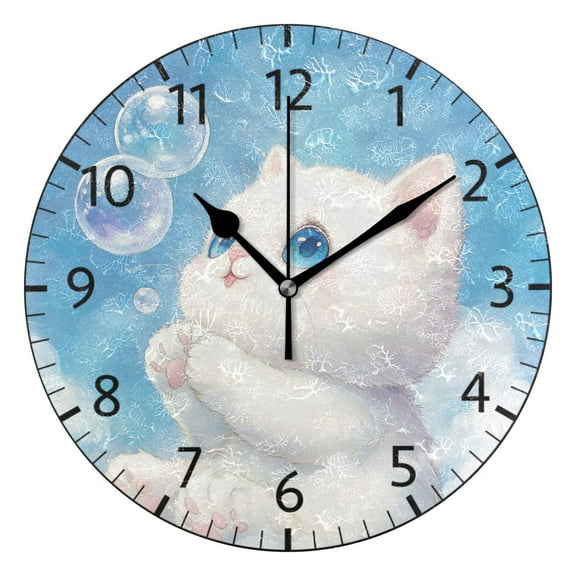 YAZAOO Decorative Wall Clock Size：25cm Playful Dreamer Design Pattern Clock