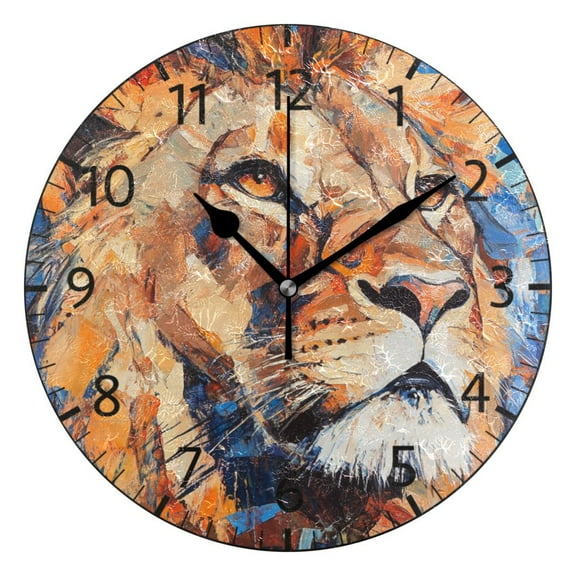 YAZAOO Decorative Wall Clock Size:25cm Resilient Gaze Design Pattern Clock