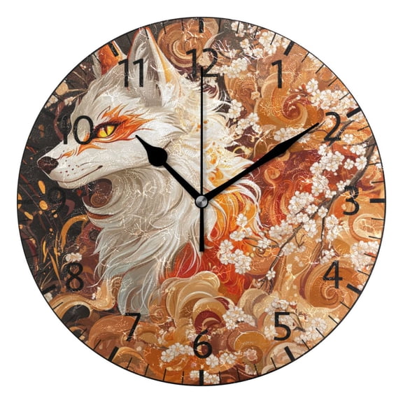 YAZAOO Decorative Wall Clock Size:25cm Spirit Of The Flame Design Pattern Clock