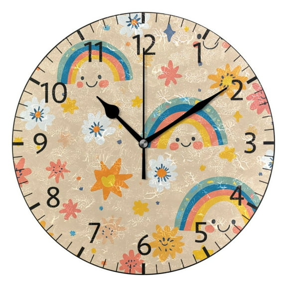 YAZAOO Decorative Wall Clock Size：25cm Sunny Daydreams Design Pattern Clock