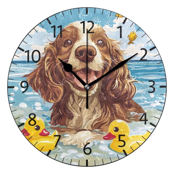 YAZAOO Decorative Wall Clock Size：25cm Sunny Splash Design Pattern Clock