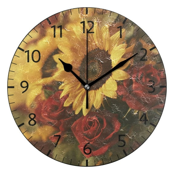 YAZAOO Decorative Wall Clock Size:25cm Twilight Reflections Design Pattern Clock