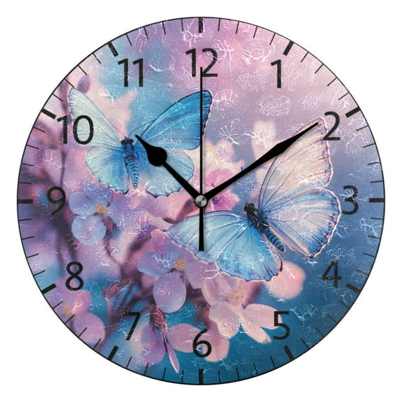 YAZAOO Decorative Wall Clock Size:25cm Whispers Of Sprin Design Pattern Clock