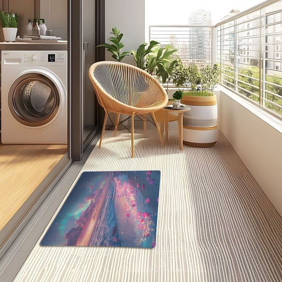 YAZAOO Floor Mats 32x20in Aurora Bliss on The Shore Creativity Doormats