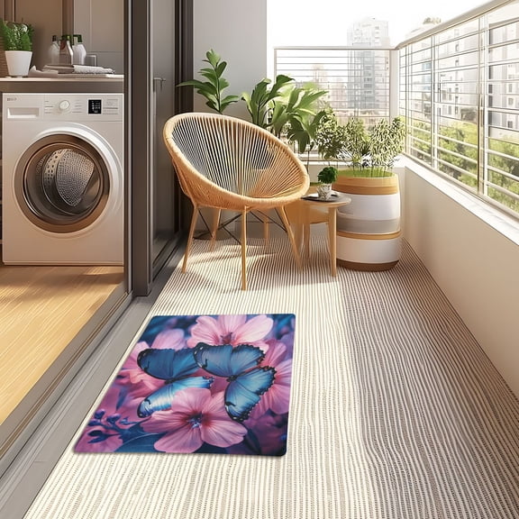 YAZAOO Floor Mats 32x20in Azure Dance Creativity Doormats