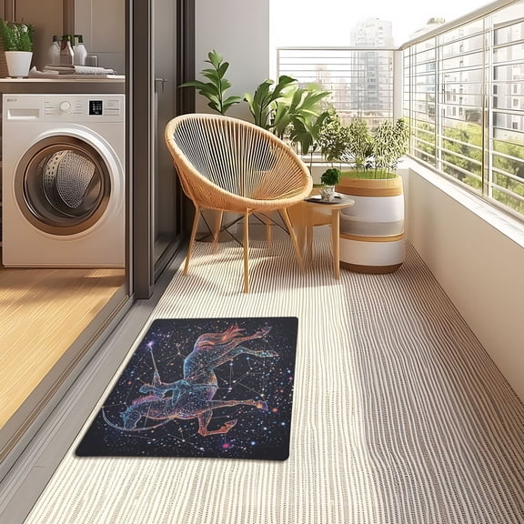 YAZAOO Floor Mats 32x20in Celestial Archer Creativity Doormats