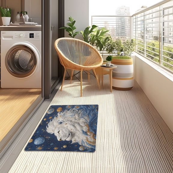 YAZAOO Floor Mats 32x20in Cosmic King Creativity Doormats