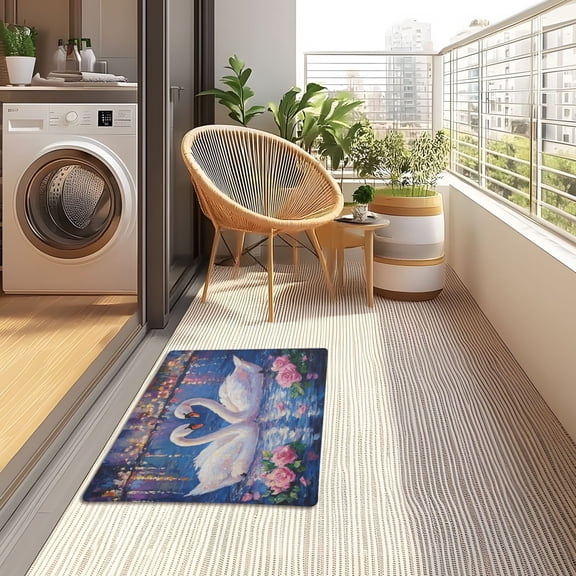 YAZAOO Floor Mats 32x20in Eternals Love's Reflection Creativity Doormats