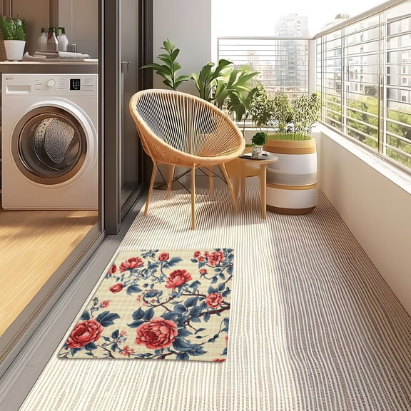 YAZAOO Floor Mats 32x20in Roses in Bloom Creativity Doormats