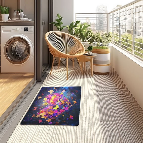 YAZAOO Floor Mats 32x20in Serene Blossom Dreams Creativity Doormats