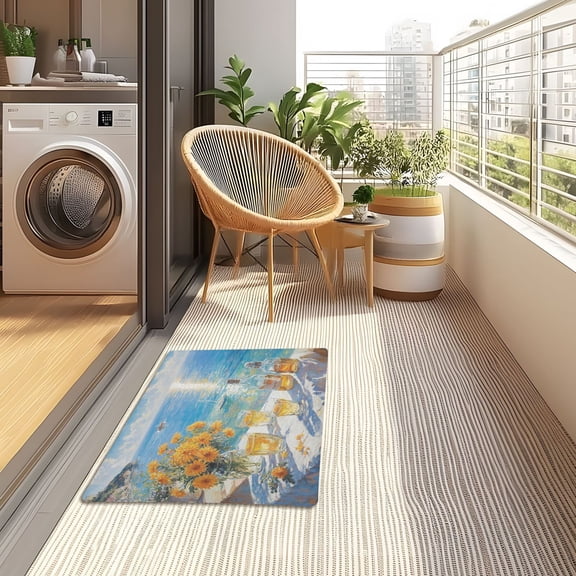 YAZAOO Floor Mats 32x20in Sunny Ocean Retreat Creativity Doormats