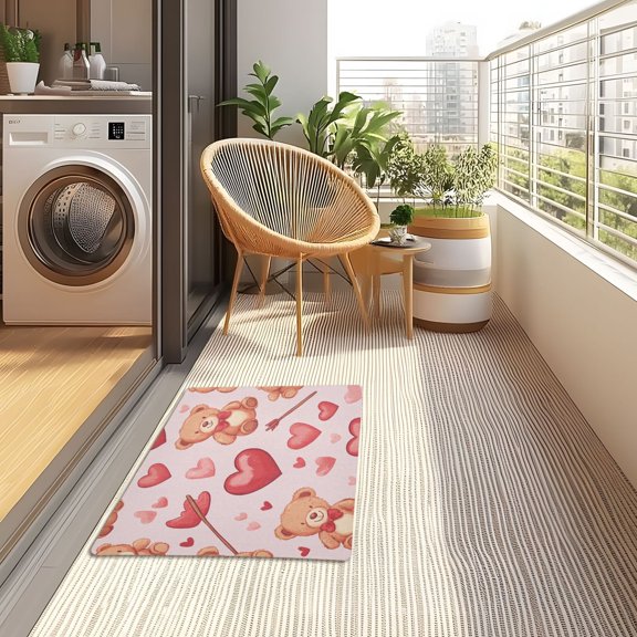 YAZAOO Floor Mats 32x20in Sweetheart Bears Creativity Doormats