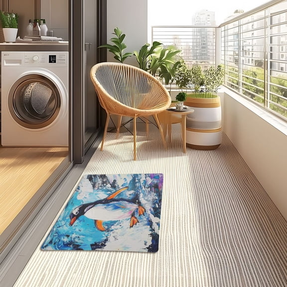 YAZAOO Floor Mats 32x20in Waves Of Joy Creativity Doormats