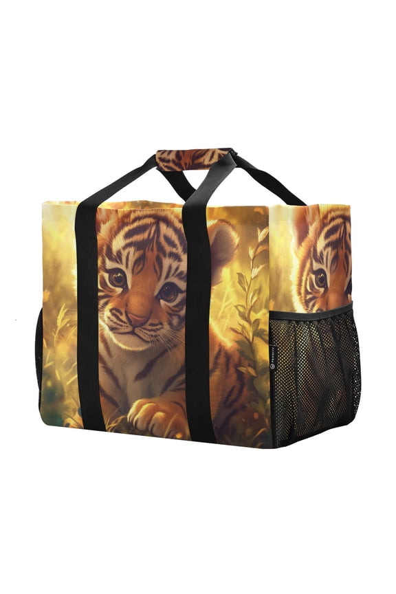 Mesh Beach Bags Totes Foldable Multiple Pockets Creatively Corgi Splash Printed