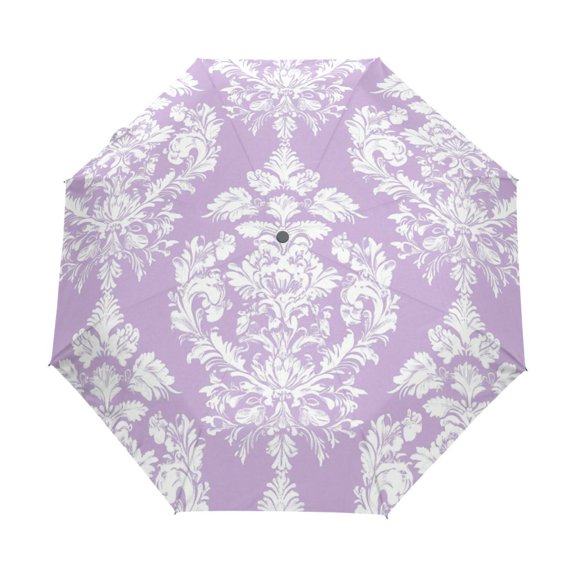 YAZAOO One-Touch Auto Open Close Rain Umbrella With Creative Elegance in Lavender Pattern