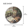 thumbnail image 1 of YAZAOO Round Tablecloth Coffee and Chocolate Cake Pattern Tableclothes, 1 of 8