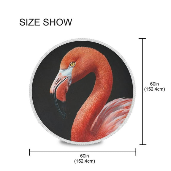 YAZAOO Round Tablecloth Flamingo Panting Pattern Tableclothes