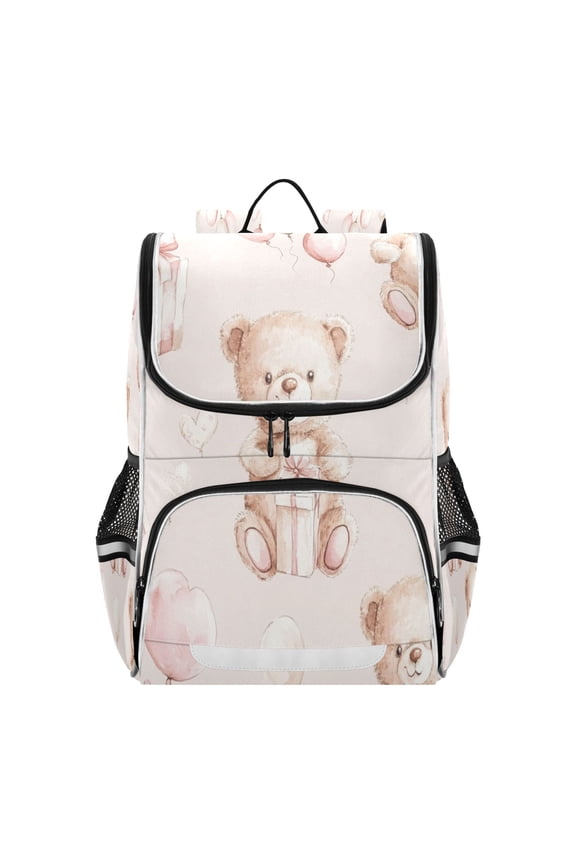 School Backpack Travel Bag Bookbags Bookbags Bear Celebration Pattern