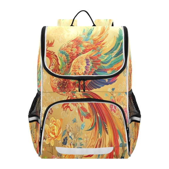 YAZAOO School Backpack Travel Bag Bookbags Bookbags Celestial Phoenix Pattern