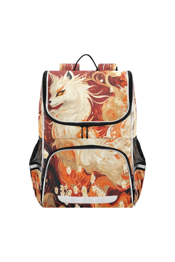 School Backpack Travel Bag Bookbags Bookbags Dance Of Flames Pattern