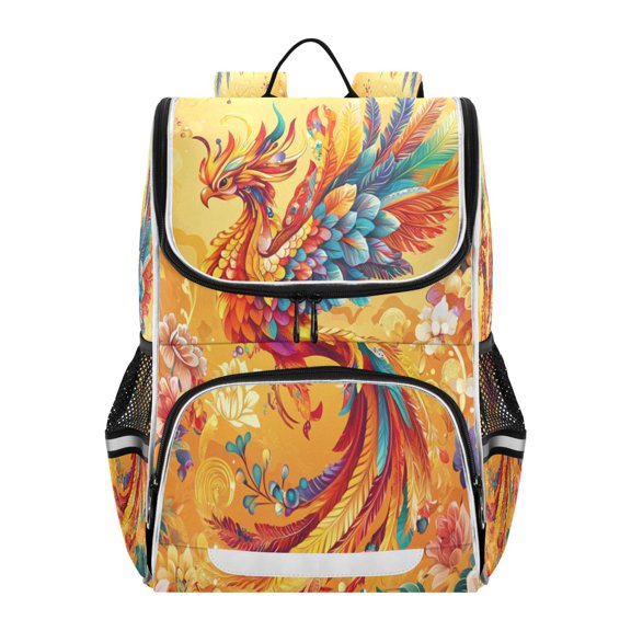 YAZAOO School Backpack Travel Bag Bookbags Bookbags Flamefeathered Splendor Pattern