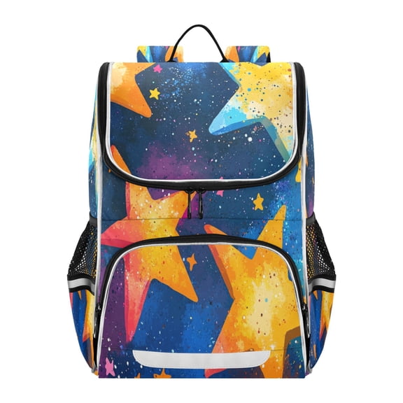 YAZAOO School Backpack Travel Bag Bookbags Bookbags Galactic Glow Pattern