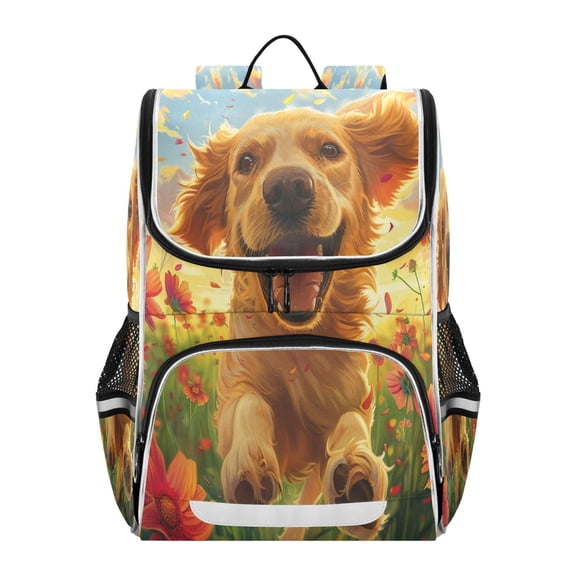 YAZAOO School Backpack Travel Bag Bookbags Bookbags Golden Sunshine Running Free Pattern
