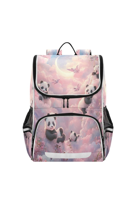 School Backpack Travel Bag Bookbags Bookbags Panda Playground Pattern