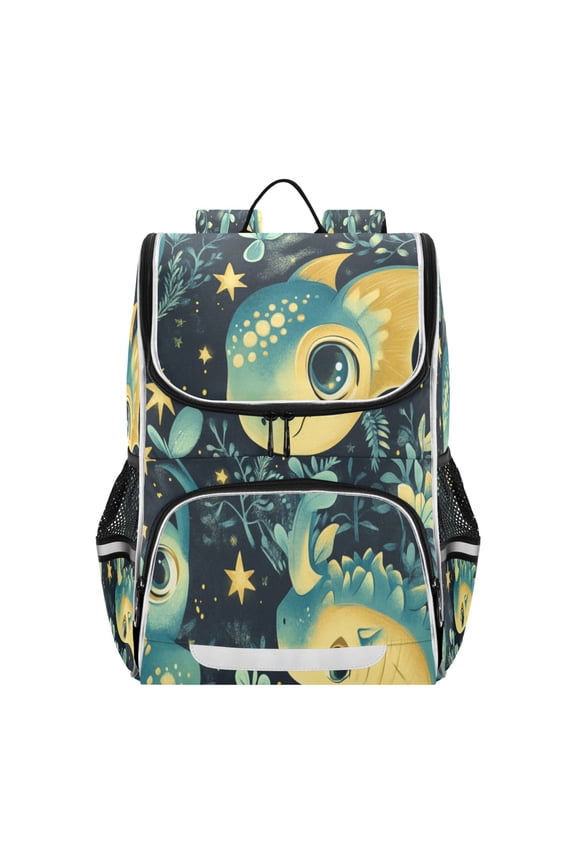School Backpack Travel Bag Bookbags Bookbags Starlit Dragons Pattern